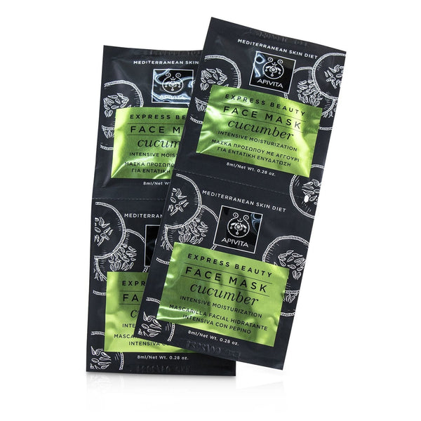 Apivita Express Beauty Face Mask with Cucumber (Intensive Moisturization)  6x(2x8ml)