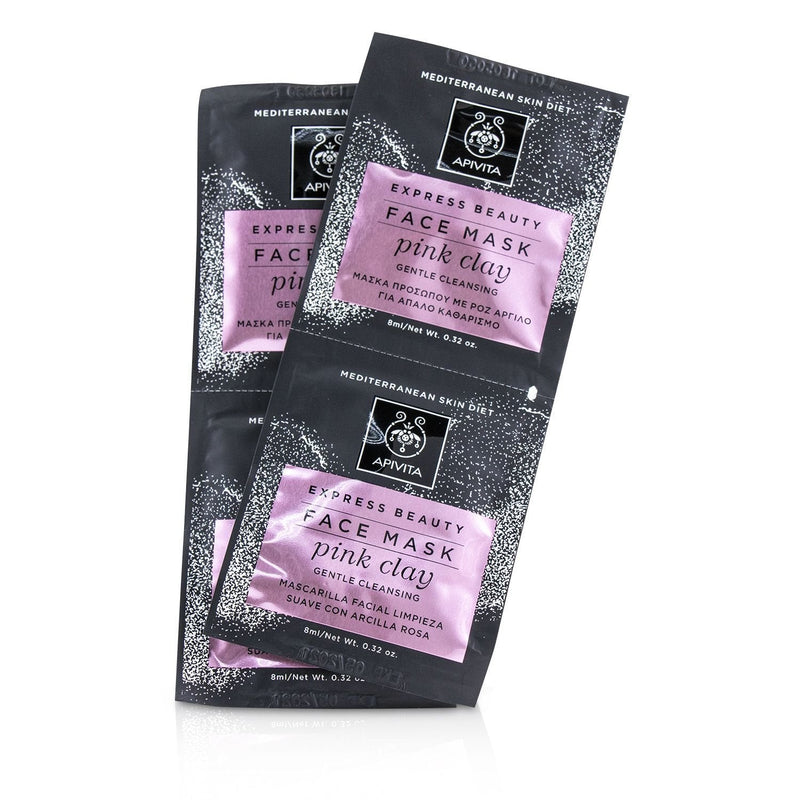 Apivita Express Beauty Face Mask with Pink Clay (Gentle Cleansing) 