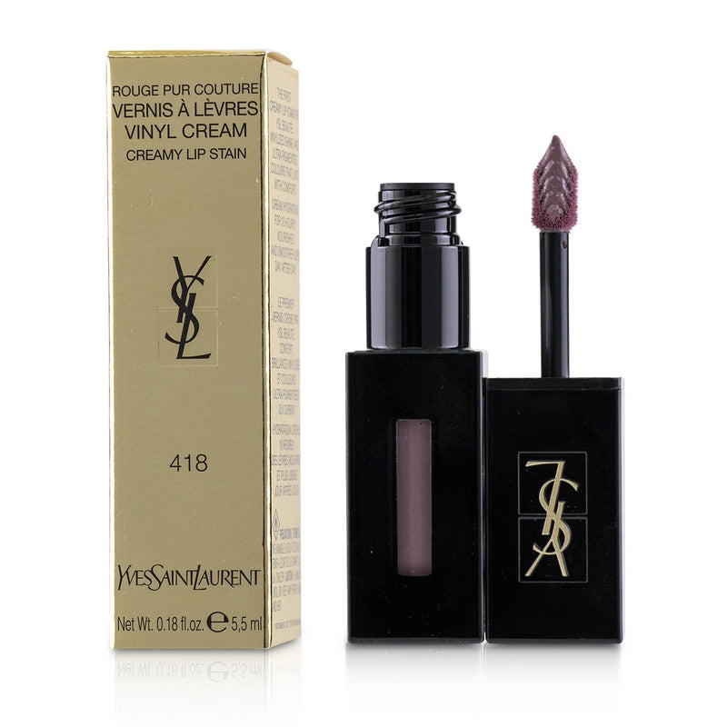 Yves Saint Laurent Rouge Pur Couture Vernis A Levres Vinyl Cream Creamy Stain - # 418 Purple Sound 