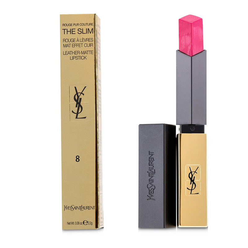 Yves Saint Laurent Rouge Pur Couture The Slim Leather Matte Lipstick - # 8 Contrary Fuchsia  2.2g/0.08oz