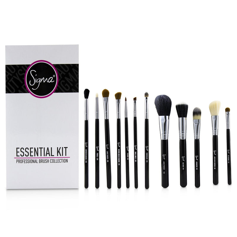 Sigma Beauty Essential Kit Professional Brush Collection - # Black  12pcs