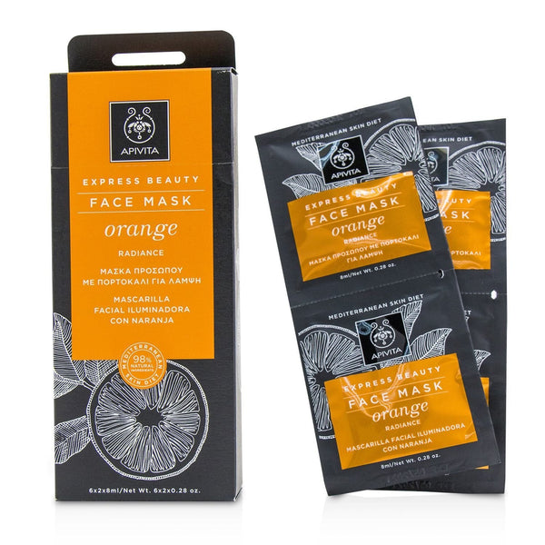 Apivita Express Beauty Face Mask with Orange (Radiance)  6x(2x8ml)