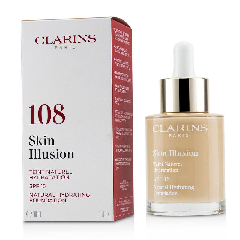 Clarins Skin Illusion Natural Hydrating Foundation SPF 15 # 108 Sand 