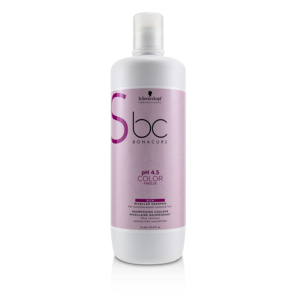 Schwarzkopf BC Bonacure pH 4.5 Color Freeze Rich Micellar Shampoo (For Overprocessed Coloured Hair)  1000ml/33.8oz