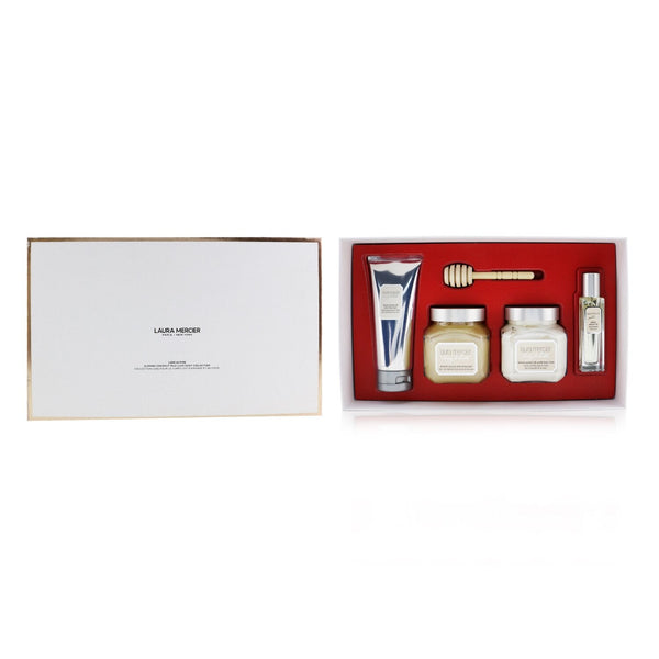 Laura Mercier Almond Coconut Milk Luxe Body Collection: Eau De Toilette Spray 15ml/0.5oz + Souffle Body Creme 200ml/6.7oz + Honey Bath 200ml/6.7oz + Creme Body Wash 100ml/3.4oz 