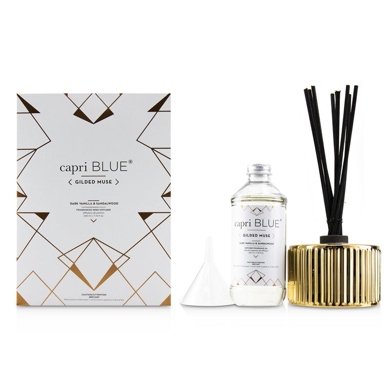 Capri Blue Gilded Muse Reed Diffuser - Dark Vanilla & Sandalwood 