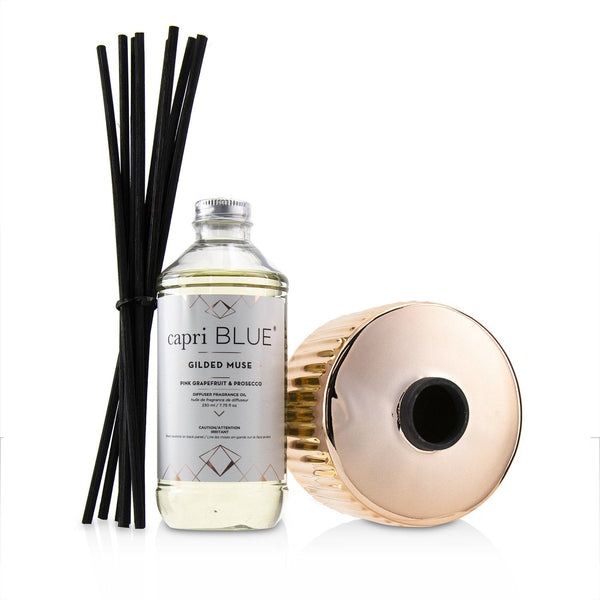 Capri Blue Gilded Muse Reed Diffuser - Pink Grapefruit & Prosecco 