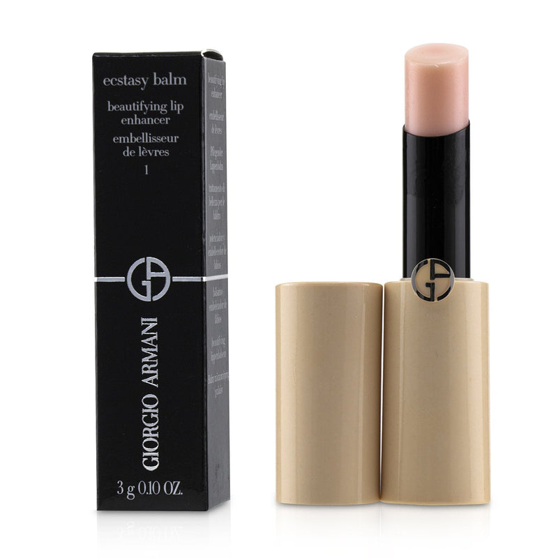 Giorgio Armani Ecstasy Balm Beautifying Lip Enhancer 1 Soft Nude 3 Fresh Beauty Co. New Zealand