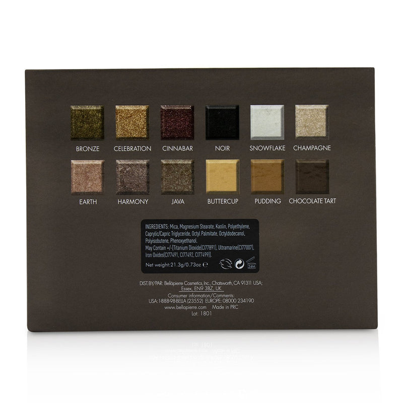 Bellapierre Cosmetics 12 Color Pro Natural Eye Palette (12x Eyeshadow)  21.3g/0.73oz