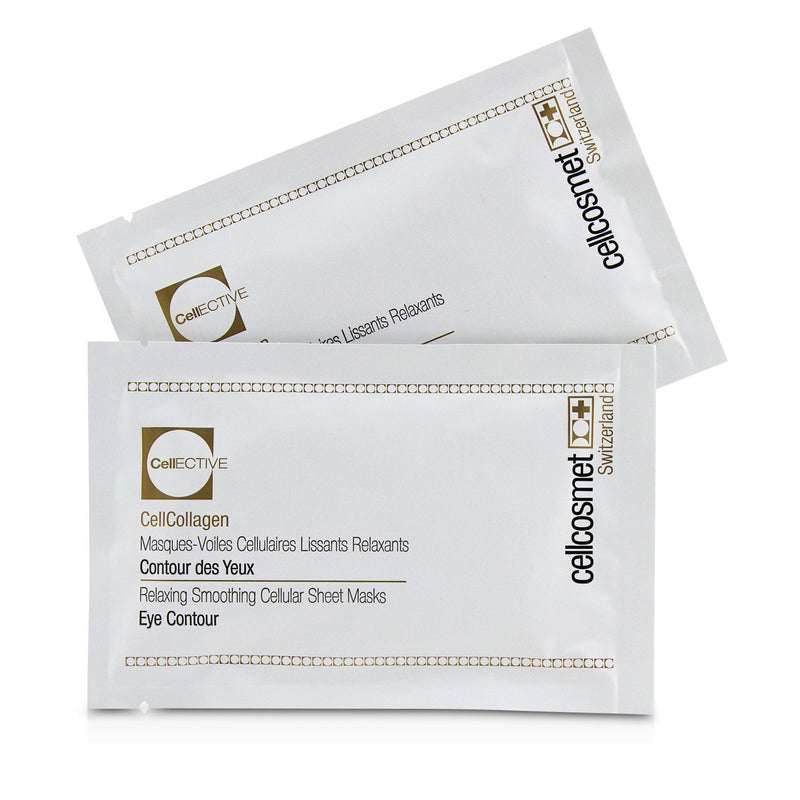 Cellcosmet & Cellmen Cellcosmet CellEctive CellCollagen Eye Contour Relaxing Smoothing Cellular Sheet Masks  5x2patchs