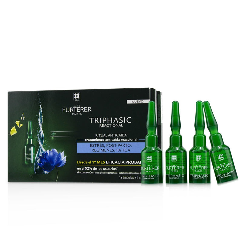 Rene Furterer Triphasic Reactional Anti-Hair Loss Ritual Sudden Hair Loss Treatment  12x5ml/0.16oz