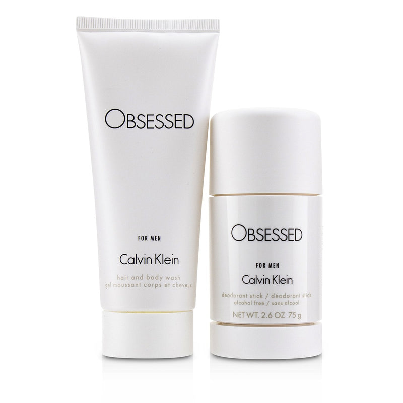 Calvin Klein Obsessed Coffret: Eau De Toilette Spray 125ml/4oz + Hair And Body Wash 100ml/3.4oz + Deodorant Stick 75ml/2.6oz 