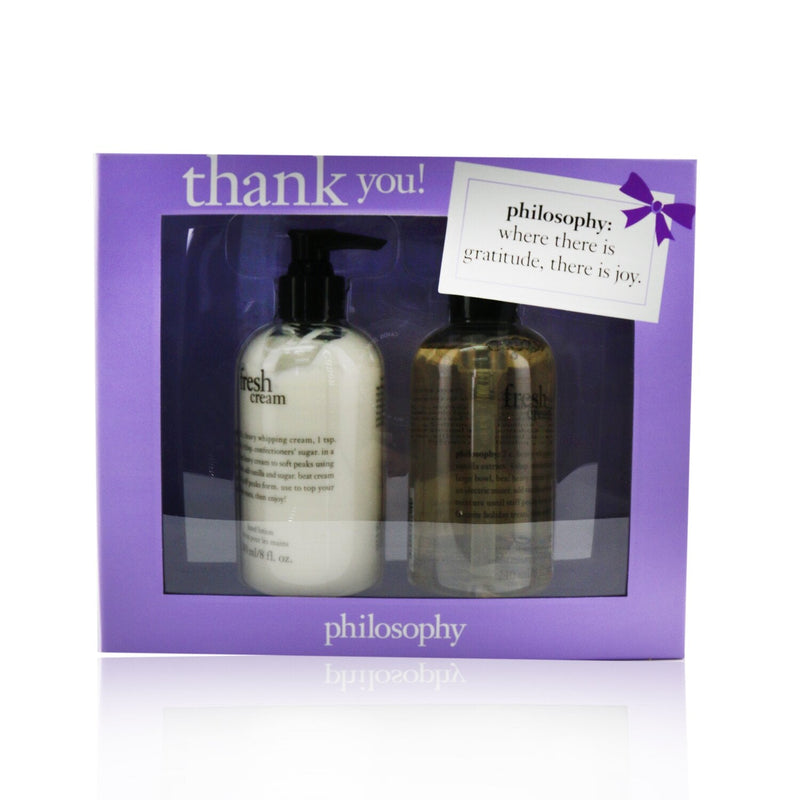 Philosophy Fresh Cream Coffret: Hand Wash 240ml/8oz + Hand Lotion 240ml/8oz 