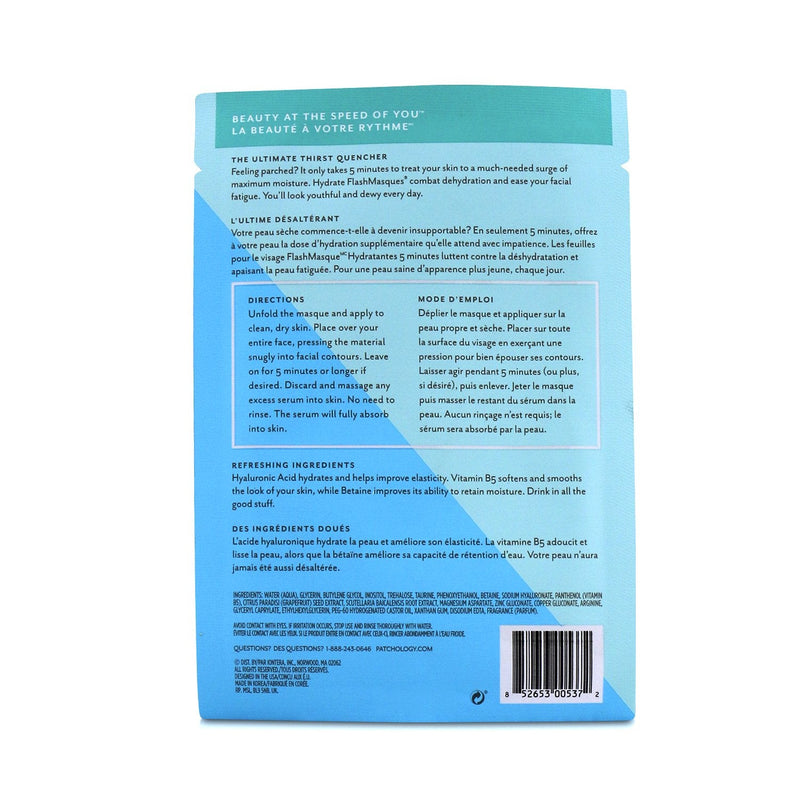 Patchology FlashMasque 5 Minute Sheet Mask - Hydrate  4x28ml/0.95oz