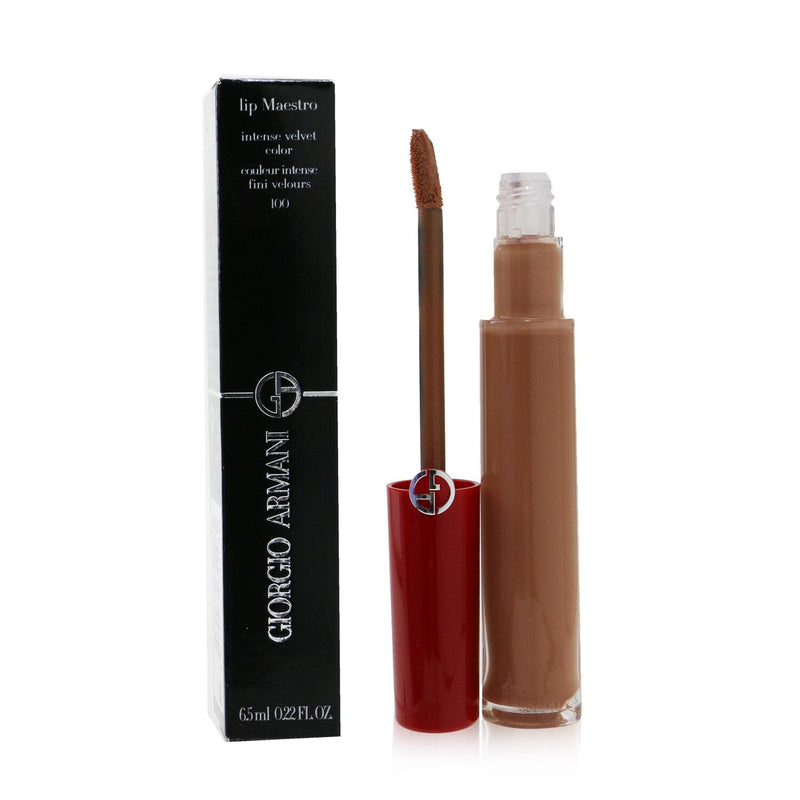 Giorgio Armani Lip Maestro Intense Velvet Color (Liquid Lipstick) - # 100 (Sand) 