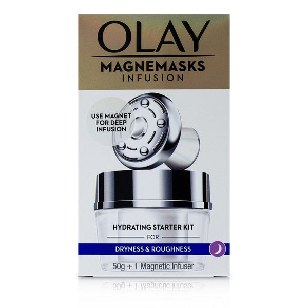Olay Magnemasks Infustion Hydrating Starter Kit - For Dryness & Roughness : 1x Magnetic Infuser + 1x Hydrating Jar Mask 50g 