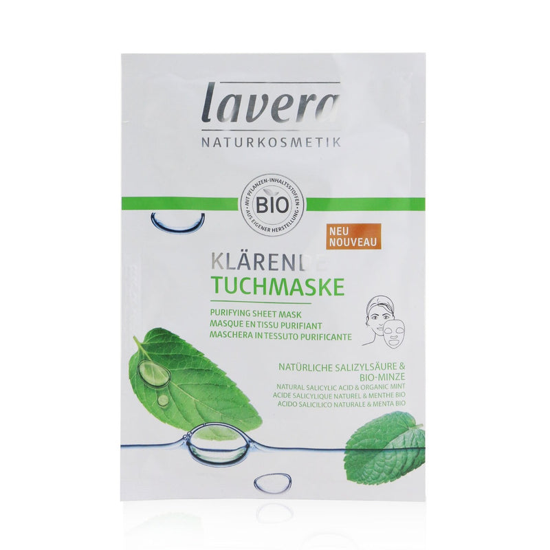 Lavera Sheet Mask - Purifying (With Natural Salicylic Acid & Organic Mint) 