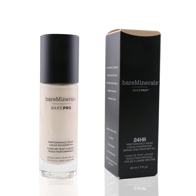 BareMinerals BarePro Performance Wear Liquid Foundation SPF20 - # 0.5 Porcelain  30ml/1oz