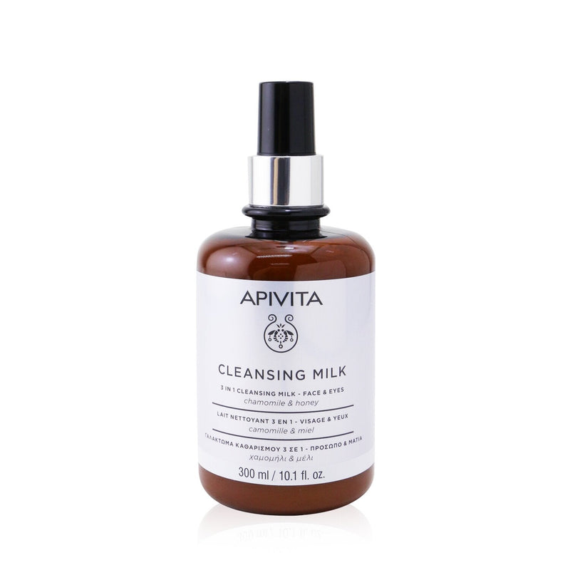 Apivita 3 In 1 Cleansing Milk For Face & Eyes  300ml/10.1oz