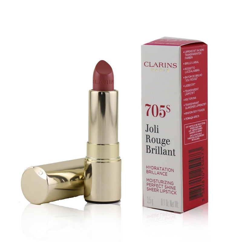 Clarins Joli Rouge Brillant (Moisturizing Perfect Shine Sheer Lipstick) - # 705S Soft Berry  3.5g/0.1oz