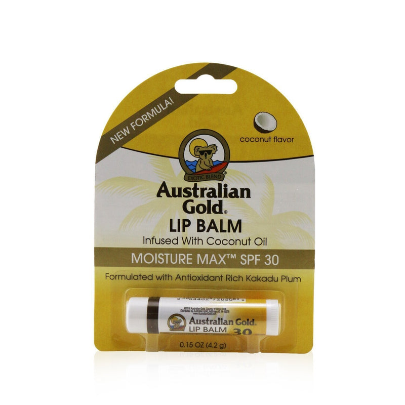 Australian Gold Lip Balm Moisture Max SPF 30 Infused with Coconut Oil  4.2g/0.15oz