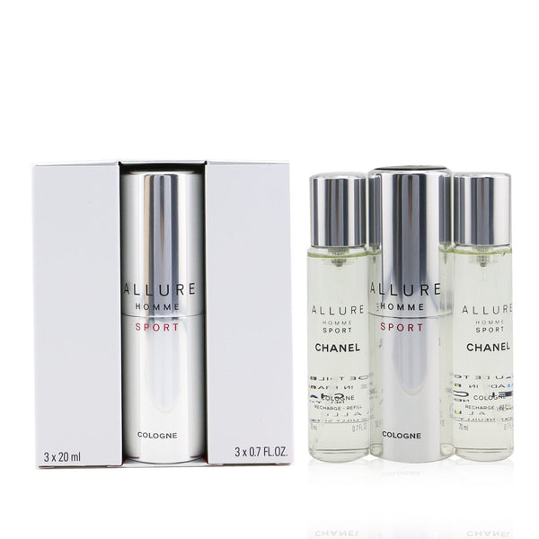 Chanel Allure Homme Sport Cologne Travel Spray & Two Refills  3x20ml/0.7oz