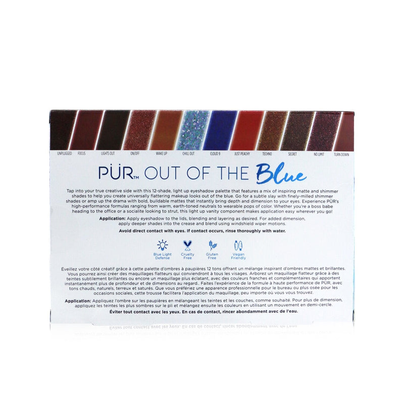 PUR (PurMinerals) Out of the Blue Light Up Vanity Eyeshadow Palette (12x Eyeshadow) 