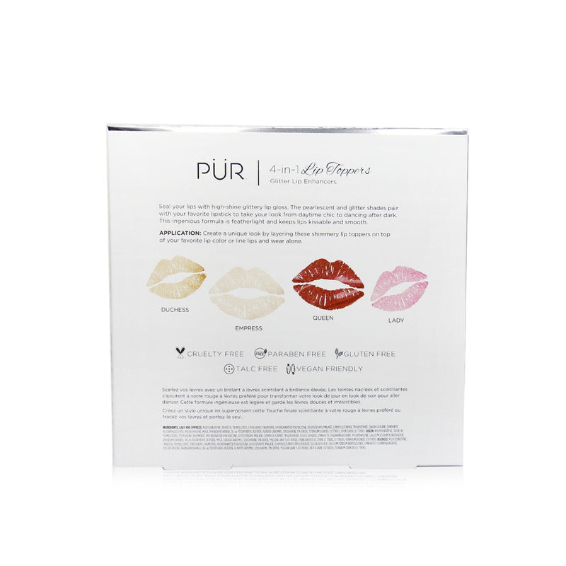 PUR (PurMinerals) 4 In 1 Lip Toppers Glitter Lip Enhancer Kit (4x Lip Topper) 