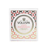 Voluspa 3 Wick Decorative Tin Candle - Saijo Persimmon 