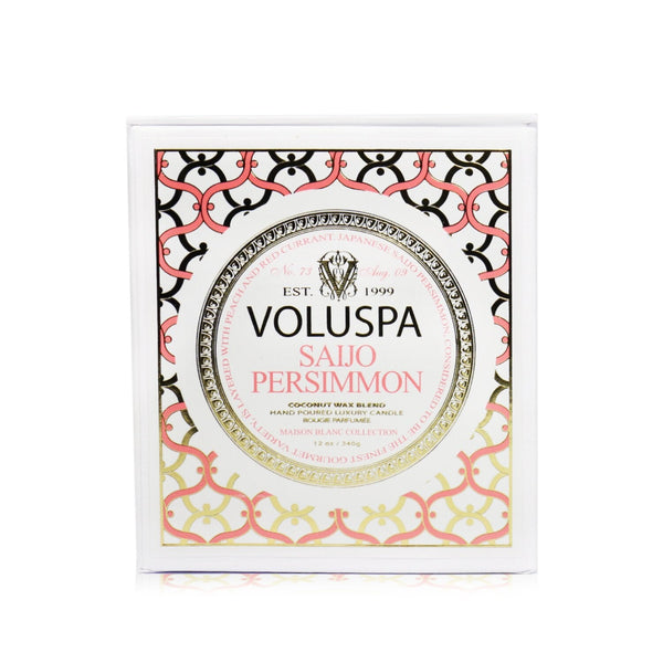 Voluspa 3 Wick Decorative Tin Candle - Saijo Persimmon 