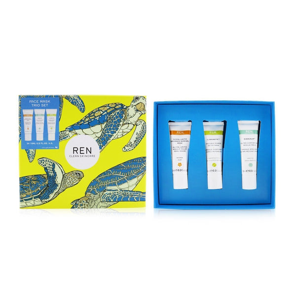 Ren Face Mask Trio Set: Glycol Lactic Mask 15ml + Evercalm Mask 15ml + Clarimatte Mask 15ml  3x15ml/0.5oz