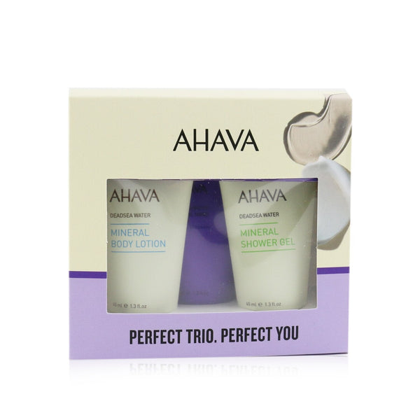 Ahava Deadsea Water Perfect Mineral Body Trio Set: Hand Cream 40ml + Body Lotion 40ml + Shower Gel 40ml 