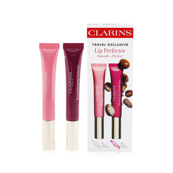 Clarins Natural Lip Perfector Duo (2x Lip Perfector) - 01 & 08 