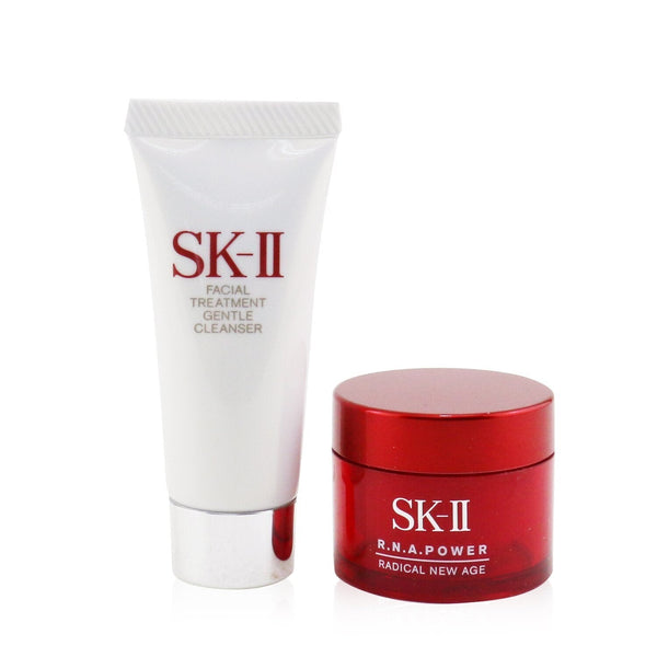 SK II SK II 3-Pieces Travel Set: Treatment Gentle Cleanser 20g + R.N.A. Power Radical New Age Cream 15g + Face Treatment Mask 1pc  3pcs