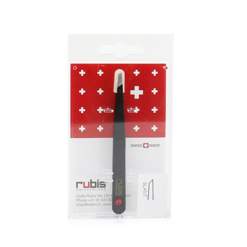 Rubis Tweezers Classic Swarovski - # Black With Ruby Swarovski Gem