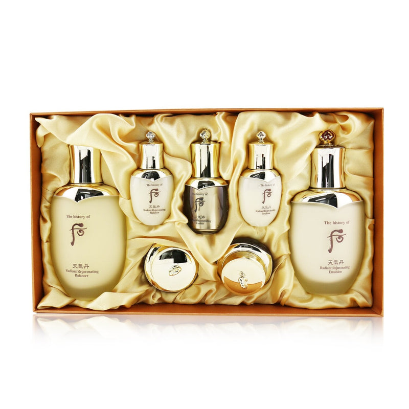 Whoo (The History Of Whoo) Cheongidan Radiant Special Set: Balancer (150ml + 25ml), Emulsion (110ml + 25ml), Essence 8ml. Cream 10ml, Eye Cream 5ml  7pcs