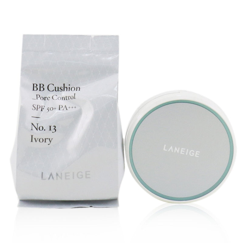 Laneige BB Cushion Foundation (Pore Control) SPF 50 With Extra Refill - # 13 Ivory  2x15g/0.5oz