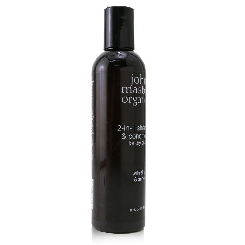 John Masters Organics 2-in-1 Shampoo & Conditioner For Dry Scalp with Zinc & Sage  236ml/8oz