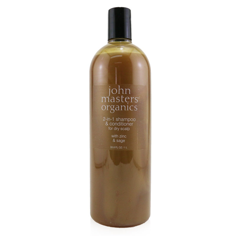 John Masters Organics 2-in-1 Shampoo & Conditioner For Dry Scalp with Zinc & Sage  473ml/16oz