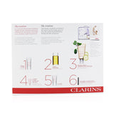 Clarins Maternity Set: Stretch Mark Expert+ Tonic Treatment Oil+ Body Scrub+ Beauty Flash Balm+ Multi-Active Yeux+ Mascara+ Bag  6pcs