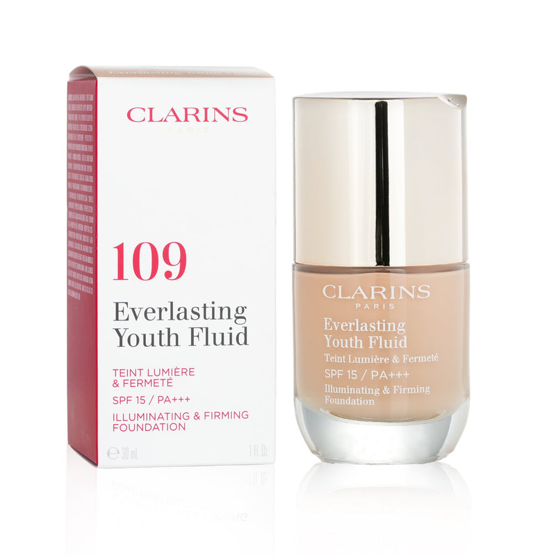 Clarins Everlasting Youth Fluid Illuminating & Firming Foundation SPF 15 - # 109 Wheat  30ml/1oz