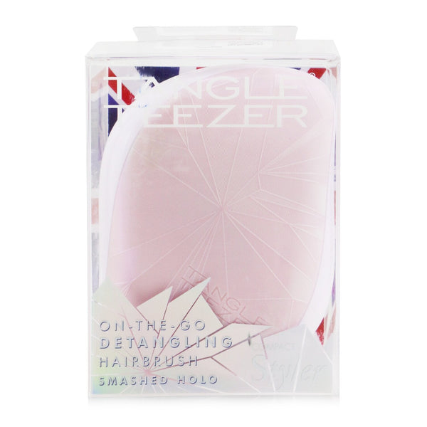 Tangle Teezer Compact Styler On-The-Go Detangling Hair Brush - # Smashed Holo Pink 