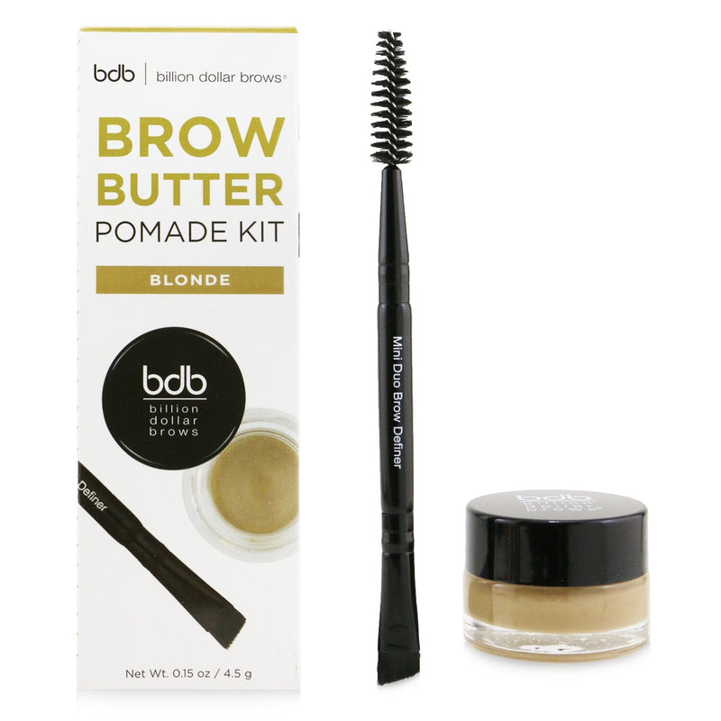 Billion Dollar Brows Brow Butter Pomade Kit: Brow Butter Pomade + Mini Duo Brow Definer - # Blonde  2pcs