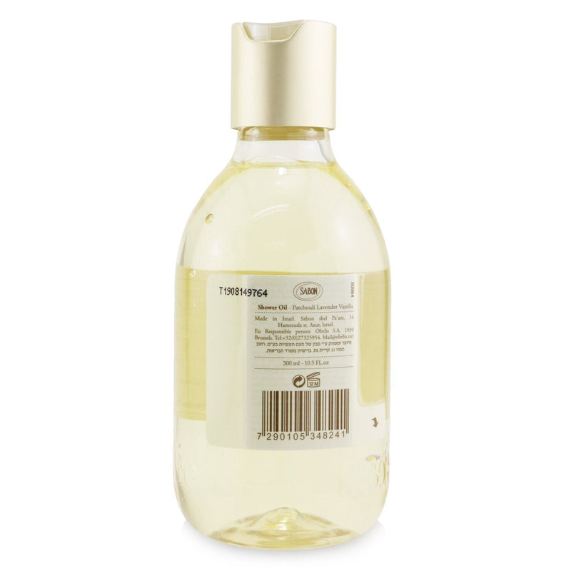 Sabon Shower Oil - Patchouli Lanvender Vanilla (Plastic Bottle)  300ml/10.5oz