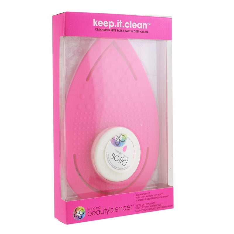 BeautyBlender Keep It Clean (1x Cleansing Mitt, 1x Mini Blendcleanser Solid)  2pcs