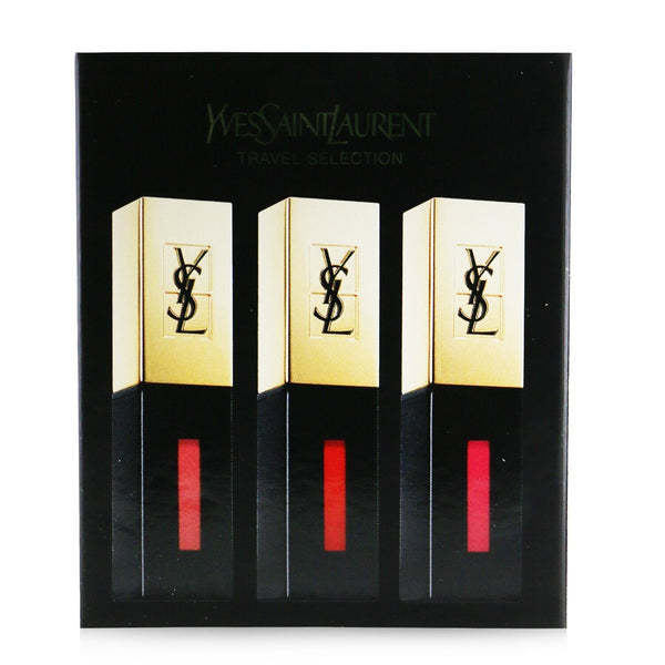 Yves Saint Laurent Rouge Pur Couture Vernis A Levres Glossy Stain Trio Set (7, 9, 12) 
