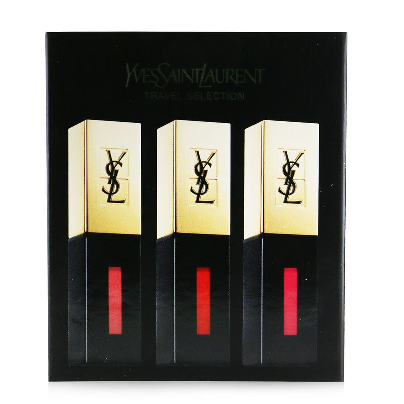 Yves Saint Laurent Rouge Pur Couture Vernis A Levres Glossy Stain Trio Set (7, 9, 12) 