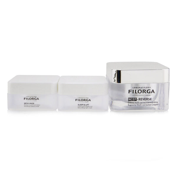 Filorga Perfect Skin Ritual Set: 1x NCEF-Reverse Supreme Multi-Correction Cream - 50ml/1.7oz + 1x Meso-Mask Smoothing Radiance Mask - 15ml/0.5oz + 1x Sleep & Lift Ultra-Lifting Night Cream - 15ml/0.5oz 