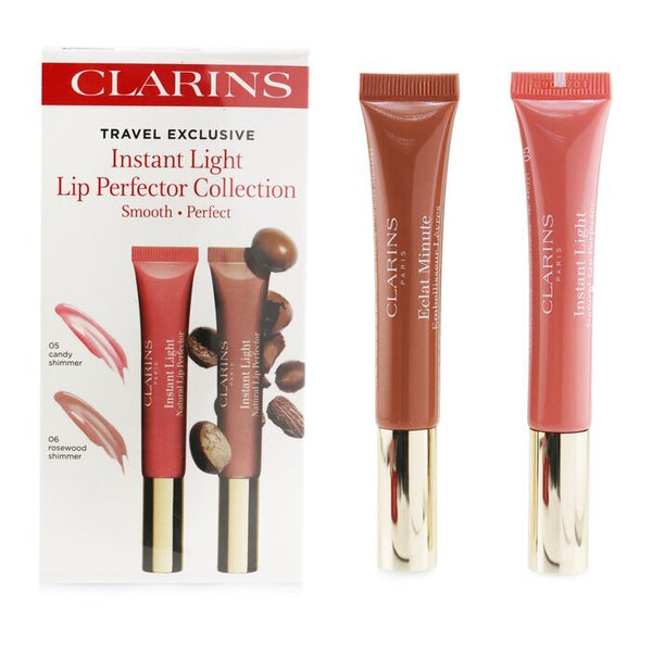 Clarins Instant Light Lip Perfector Collection - #05 Candy Shimmer + #06 Rosewood Shimmer 2x 12ml/0.35oz