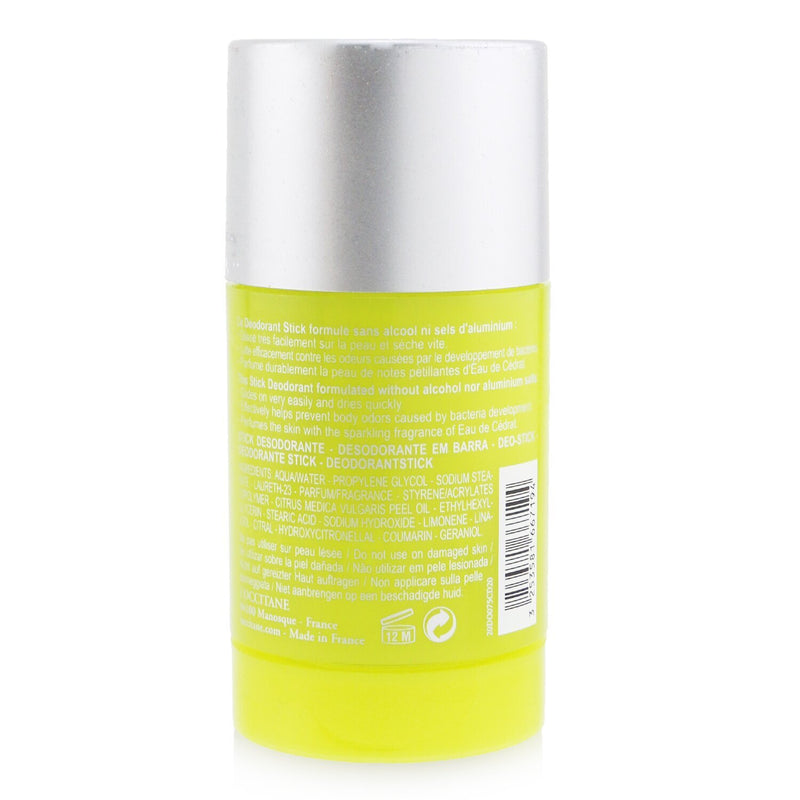 L'Occitane Eau De Cedrat Deodorant Stick (Packaging Slightly Damaged)  75g/2.5oz